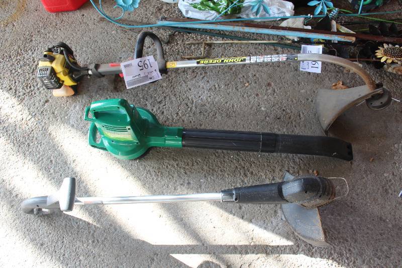 lot 195 image: Lot of (3) Yard Tools Including 2 Weed Eaters, 1 Blower
