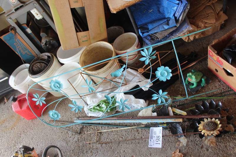lot 198 image: Buckets and Garden Decorations