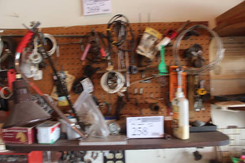 lot 258 image: Peg Board Wall Lot of Tools