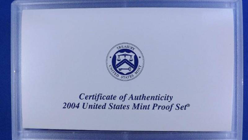 2004 US Mint Proof Set, wCOA...