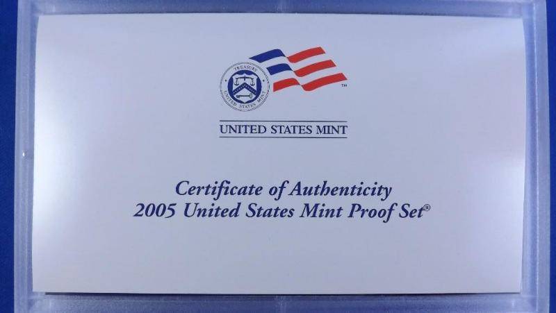 2005 US Mint Proof Set, wCOA...