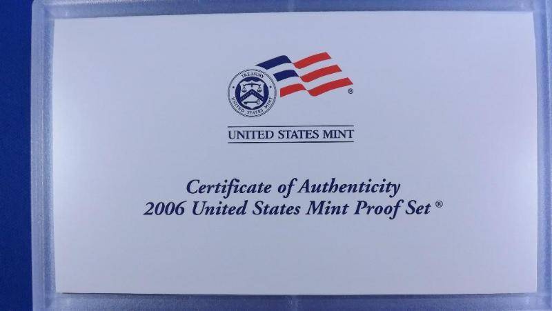 2006 US Mint Proof Set, wCOA...
