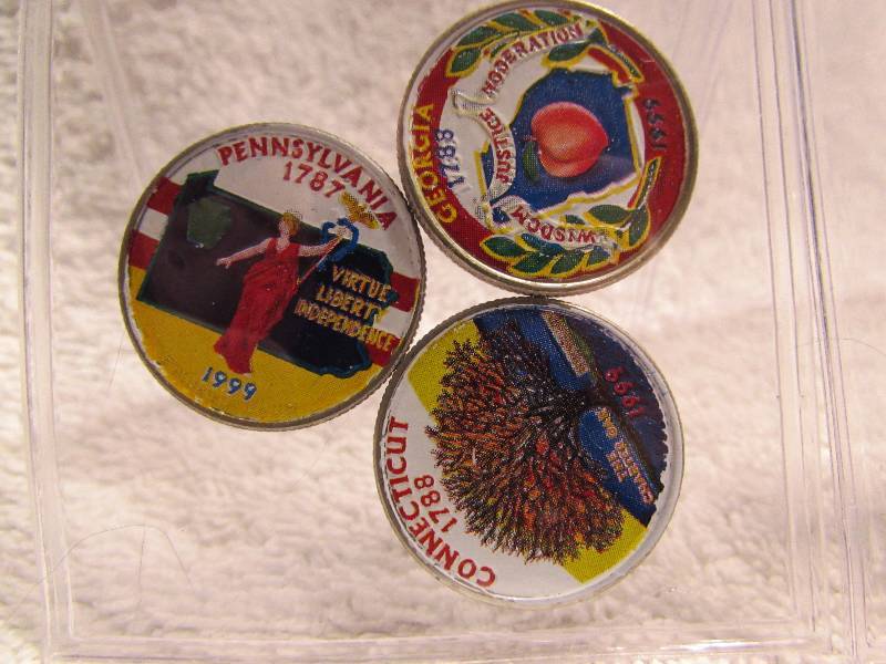 1999 Painted Statehood Quarters March Coin and Token Consignment Auction KBID