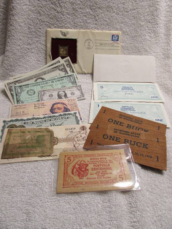 Souvenir Paper and Wood Money