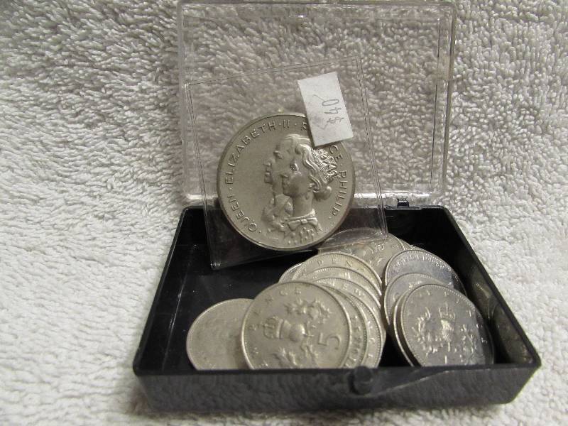 5 Pence Coins and Royal Vist Commemorative Coin 1967
