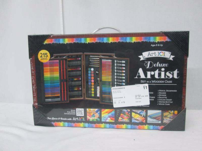 lot 46 image: Art 101 215-pc. Art Set in Wooden Case