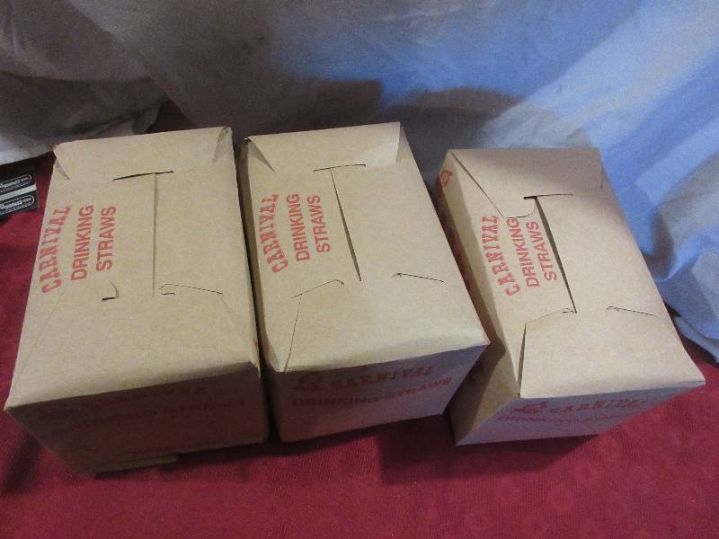 3 FULL BOXES PAPER COVERED STRAWS