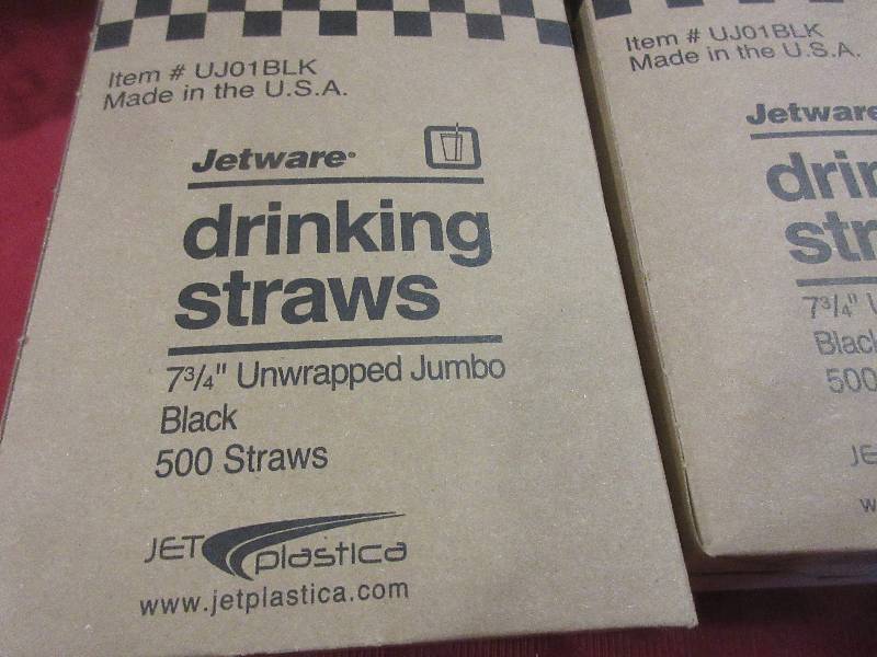 3 FULL BOXES PAPER UN COVERED STRAWS