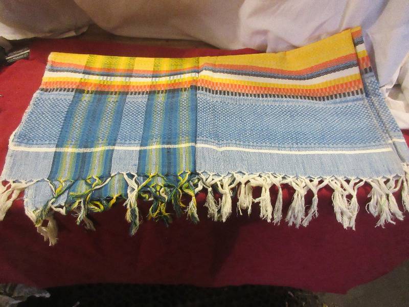 HAND CRAFTED MULTICOLORED SQAURE TABLE CLOTH