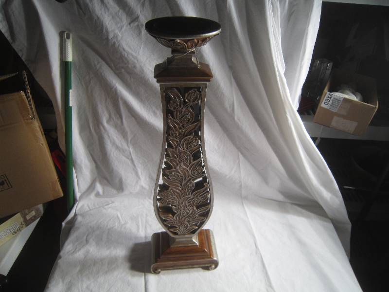 Tall Very Unique Mirrored Candleholder - 25