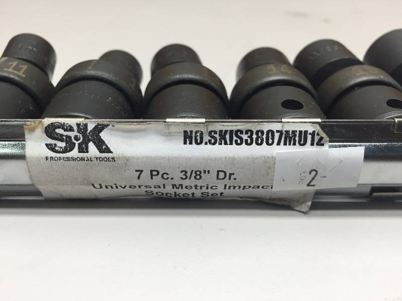 S-K 7 PC 38 DRIVE UNIVERSAL METRIC IMPACT SOCKET SET 10MM-17MM
