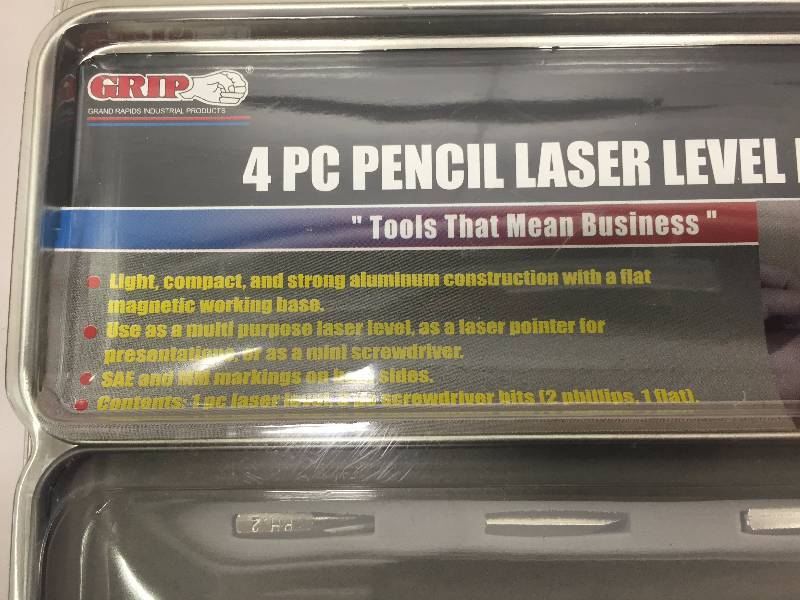 GRIP 4PC PENCIL LASER LEVEL