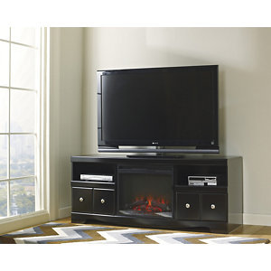 lot 3 image: Ashley Furniture Shay TV Stand with Fireplace Option