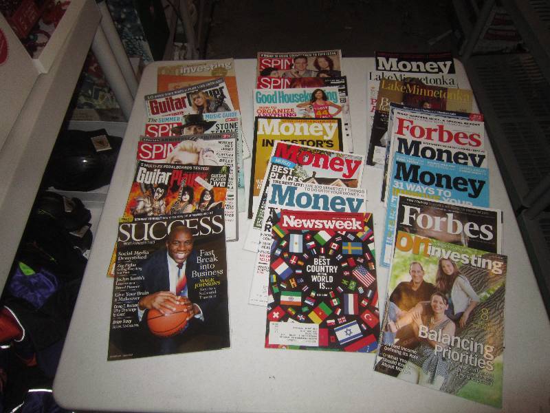lot 839 image: Lot of Mag. - Success, Money, Guitar Player, Forbes, Lake Minnetonka, Spin, Newsweek, ETC