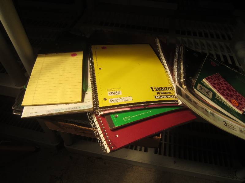 lot 851 image: Box Lot of Office Supplies - Notebooks and Lined Paper