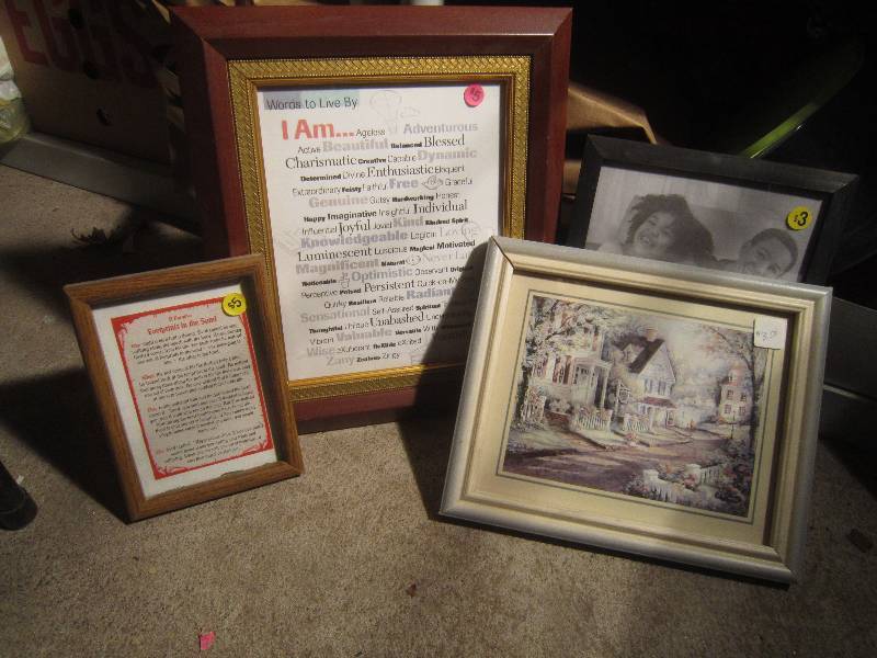 lot 886 image: 4 Pictures and Frames largest is 12 x 14 12