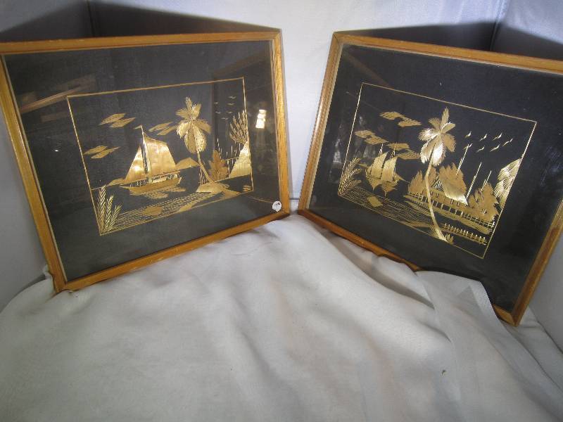 lot 888 image: Set of 2 Sea Grass Pictures 12 x 15