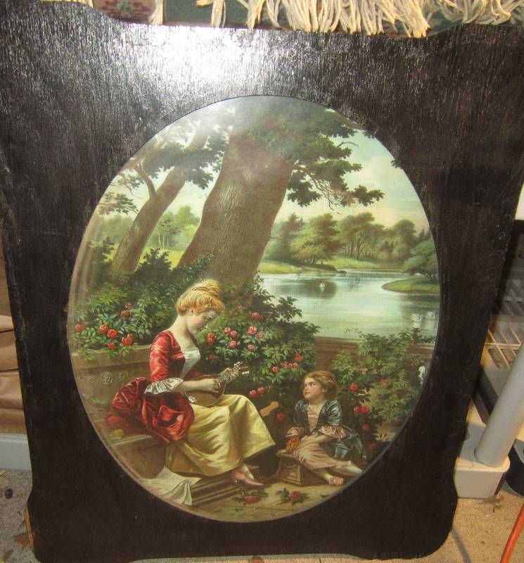 lot 881 image: Victorian Picture 25x x 21 very unsual