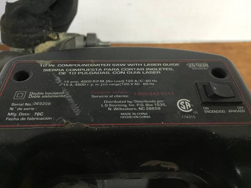 lot 2 image: TASK FORCE 10 COMPOUND MITRE SAW