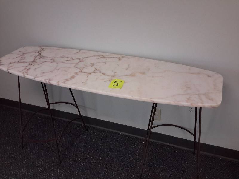 lot 5 image: Martha Bertelshoper, Surfboard coffee table top, Marble..