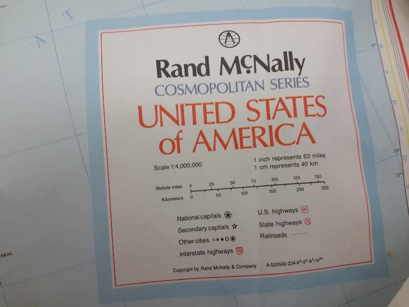 lot 46 image: 2, paper maps.. 1, World map, 1 US Map  1 Laminated U.S.  Map
