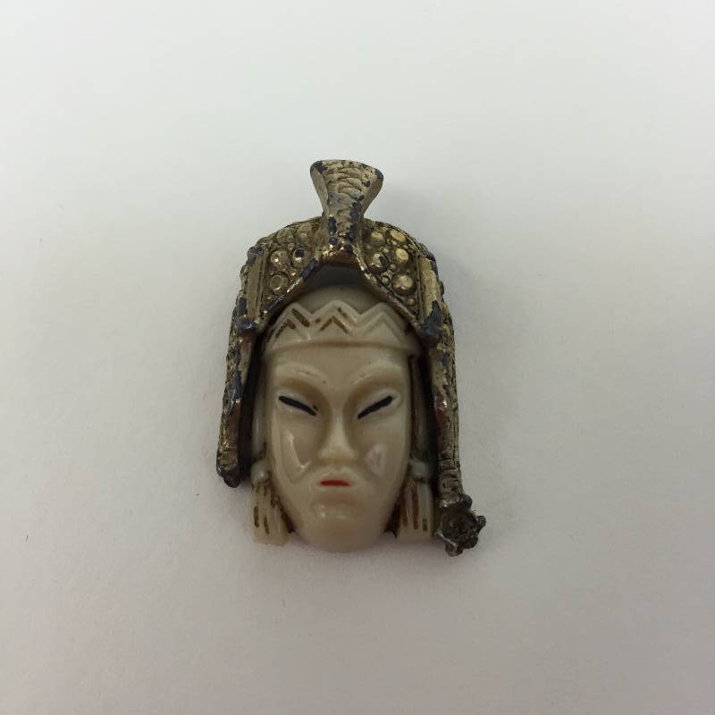 lot 98 image: ART DECO  Era Pendant, Asian Flapper Girl theme..  24 Carat Gold pendant