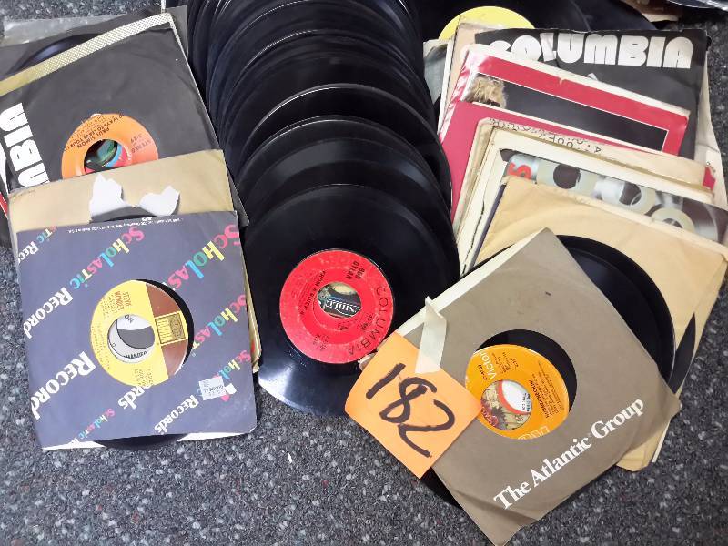 lot 182 image: Lot of 45 Records.. .LOTS in this one...