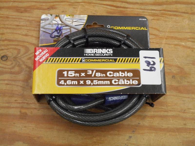 Unused Brinks 38x15ft Lock Cable ...