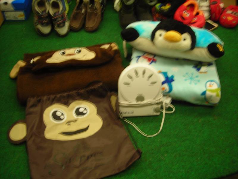 lot 39 image: Pillow Pet, Fleece Blankets, Sound Machine (Waves, White Noise, Etc.)