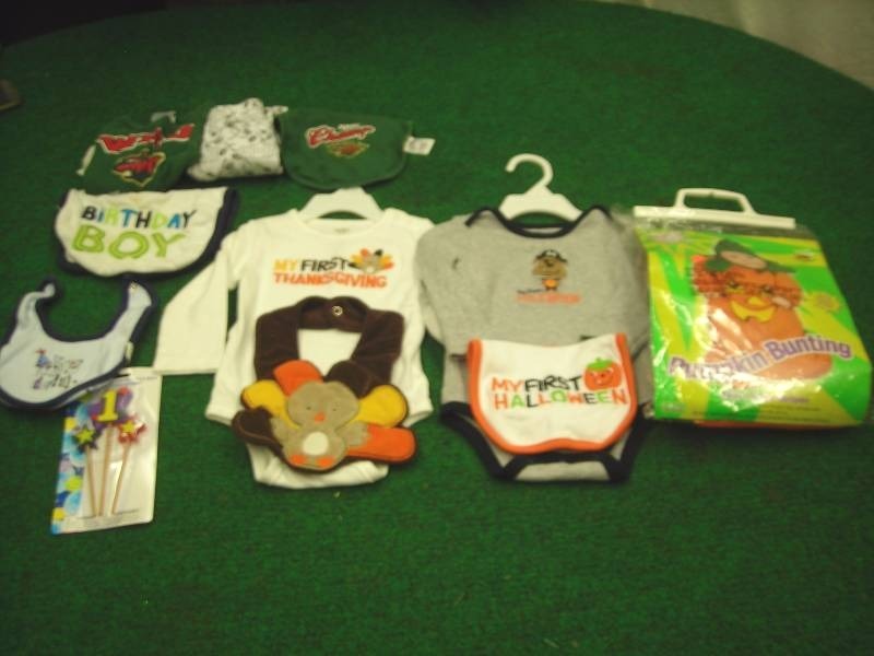 lot 54 image: Babys 1st Halloween, Thanksgiving & Birthday