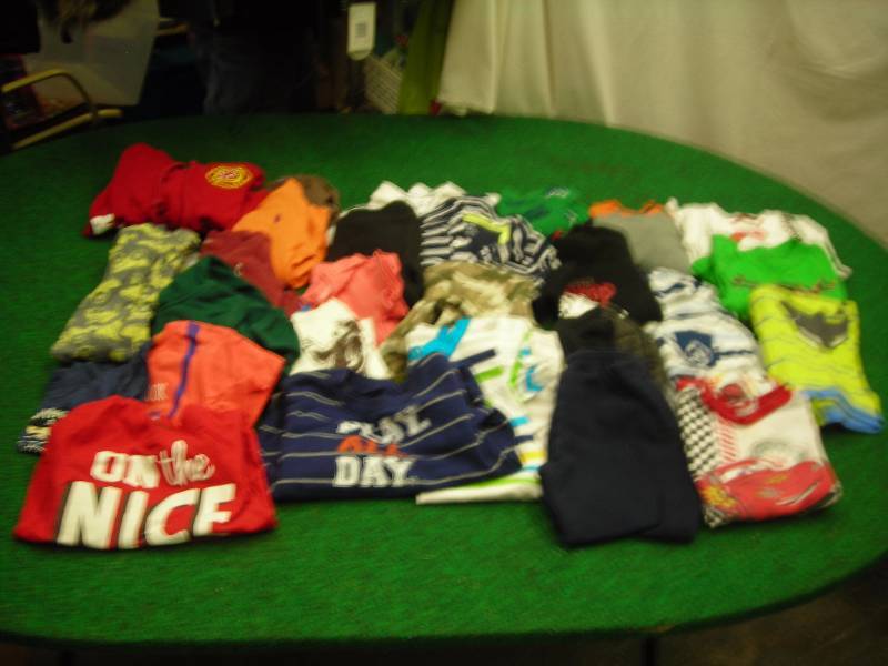 lot 62 image: 28 Pieces (size 24 months) Pants, Shorts, Shirts, Pajamas