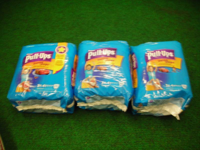 lot 85 image: 3-NEW Packages Huggies Learning Designs Pull-Ups (Size 3t-4t)
