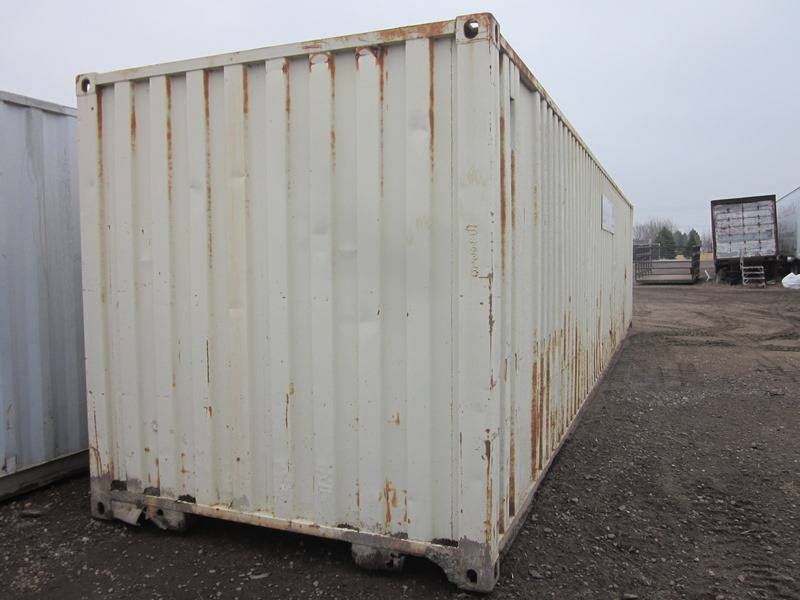 Tan Heavy Duty Sea Container - (Note Floor Damage)