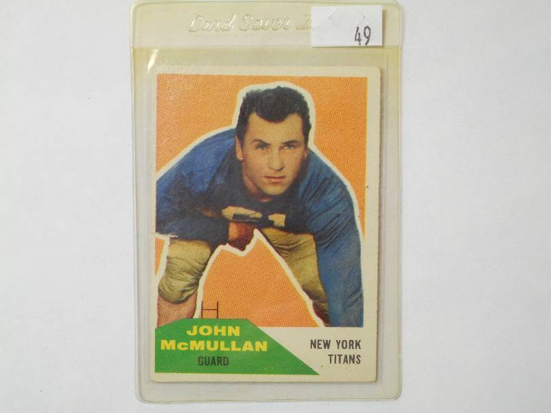 lot 49 image: 1960 Fleer Vintage Football Card, J...