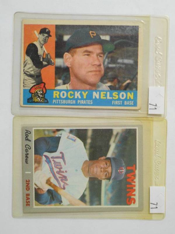 lot 71 image: 1970 Topps Baseball Card , Rod Care...