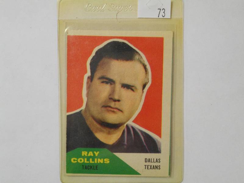 lot 73 image: 1960 Fleer Vintage Football Card, R...
