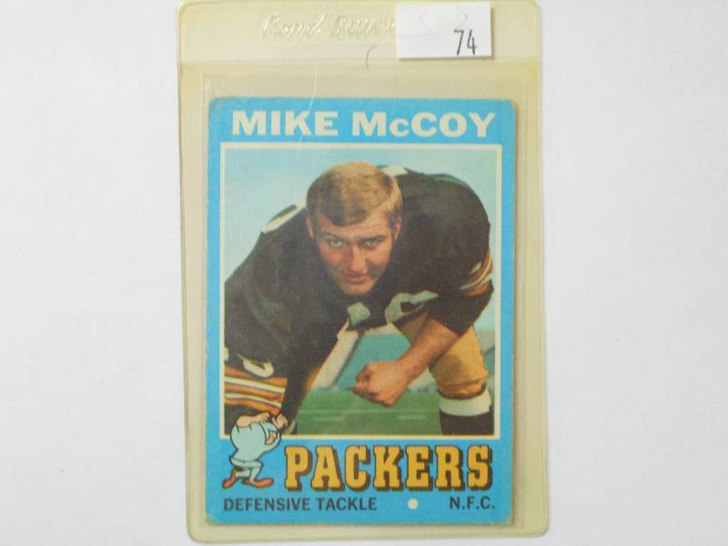 lot 74 image: 1971 Topps Football Card, Mike McCo...