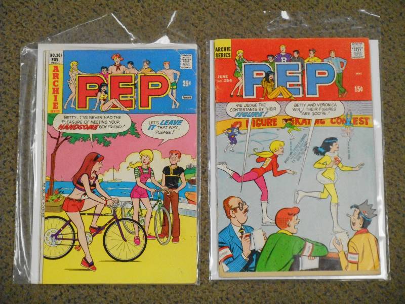 lot 99 image: 1971, #254 & 1975, #307 - Pep Comic...