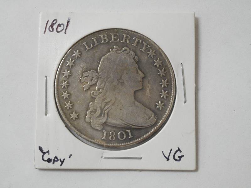 lot 115 image: 1801 Heraldic Eagle Reverse Dollar ...