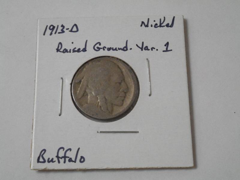 lot 127 image: 1913 D, Buffalo Nickel - Raised Gro...