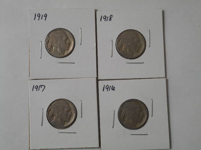 lot 131 image: 1916 P, 1917 P, 1918 P, 1919 P, Buf...
