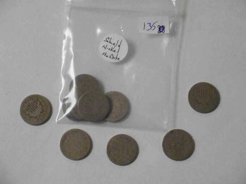 lot 135 image: 1860s - 1880s, Shield Nickels - Qty...