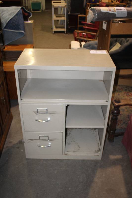 lot 12 image: Metal File Cabinet Table