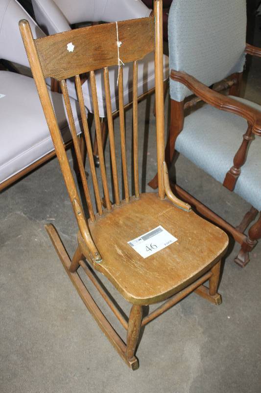 lot 46 image: Wood Rocker