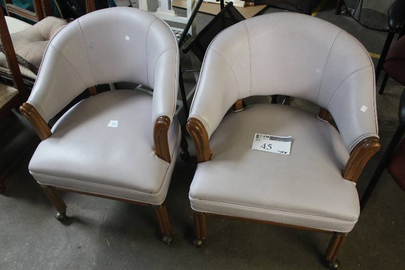 lot 45 image: Lot of (2) Arm Chairs