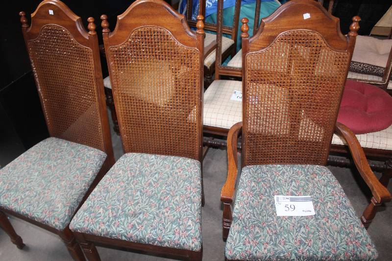 lot 59 image: Lot of (3) Formal Dining Chairs