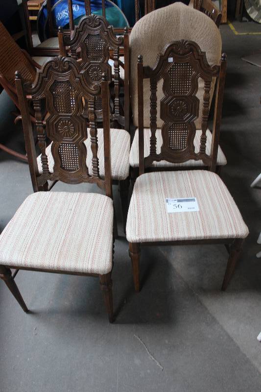 lot 56 image: Lot of (4) Formal Dining Chairs