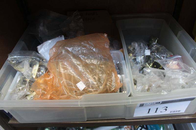 lot 113 image: Box Lot of Household Hardware