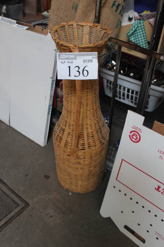lot 136 image: Wicker Vase