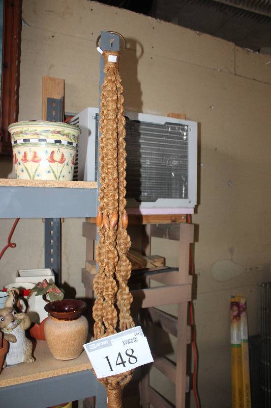 lot 148 image: Macrame Hanging Pot Hanger